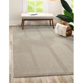 MERINOS »Sign 1904« rechteckig 12 mm Höhe Hoch Tief Struktur, Geometrisch, 100% recyceltem Polyester, Wohnzimmer,