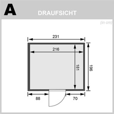 Bild von Sauna Gobin Fronteinstieg, Tür graphit, ohne Kranz