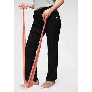 Jogginghose KANGAROOS, Damen, Gr. 25, K + L Gr, schwarz, Obermaterial: 95% Baumwolle, 5% Elasthan, lang, Hosen Jogginghose, Große Größen, Topseller