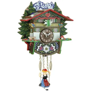 Kuckulino Schwarzwalduhr Schweizerhaus mit Quarzwerk und Kuckucksruf