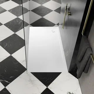 Kaldewei SUPERPLAN 1846-5, Duschwanne mit Wannenträger extraflach, 80x170cm, 384647980001, Farbe: alpin-weiss