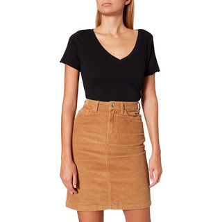 Tommy Hilfiger Damen Straight Cord HW Skirt Rock, Landschaft Khaki, 32