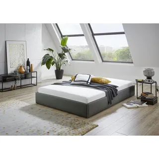 Westfalia Schlafkomfort Polsterbett "Osaka", grau (anthrazit), B:145cm L:205cm, Bezug:Kunstleder, 100% Polyurethan, Polsterung: Polsterwatte 100% Polyester, Gestell: Holzwerkstoff, WESTFALIA SCHLAFKOMFORT, Betten, Polsterbett, auch ohne Matratze erhältlich oder in H2,H3 und H4 