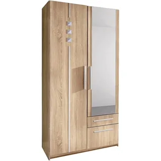 Priess Kleiderschrank 1-bis 5-türig 94 x 193 x 54 cm Braun/Beige