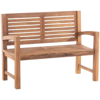 CLP Gartenbank 120/59 cm Holz Teak , Teakfarben , 120x92x59 cm , Gartenmöbel, Gartenbänke