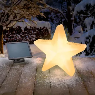 esotec Solarleuchte Leuchtstern  40 cm Dekoleuchte außen wetterfest 102122 - Weiß