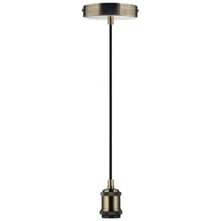 LUXULA 1-flg. E27 1,5 m Textilkabel antik