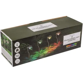 Solar Gartenstecker 4-teilig Set Solarleuchte Garten Deko Leuchte DA4