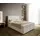 Boxspringbett Dream-Well 140x200 cm Bouclé Creme-Weiß mit Matratze und Topper