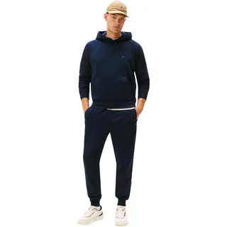 Tommy Hilfiger Herren Trainingsanzug Flag Logo mit Kapuze, Blau (Desert Sky), L