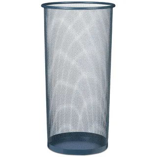 Relaxdays Regenschirmständer, Stahl, HxD: 50 x 26 cm, Schirmhalter für Gehstöcke & Regenschirme, Gitteroptik, anthrazit