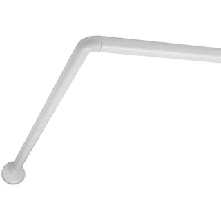 Tatay Eck-Duschstange, Aluminium, Farbe Weiß. Mabe 85.5 x 6.2 cm