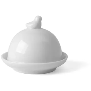 Holst Porzellan BG 0855 Clochen Edelbutter- und Pasteten Cloche Ente 0,04 L, weiß, 9 cm, 12 Einheiten