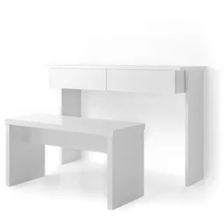 Vicco Schminktisch Azur, Weiß 120 cm ohne Spiegel, mit Bank