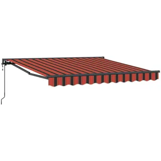 vidaXL Einziehbare Markise 350 x 250 cm orange/schwarz
