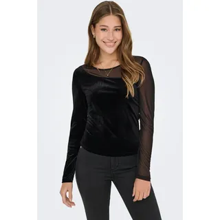 ONLY Langarmshirt »ONLSMOOTH L/S MESH MIX TOP BOX JRS«