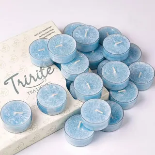 12 Stück Blaue Teelichter ohne Duft, 5 Stunden lang brennende | Pflanzen-Teelichter, paraffinfreie, rauchfreie Mini-Teelicht-Votivkerzen für Hochzeit, Valentinstag, Weihnachten