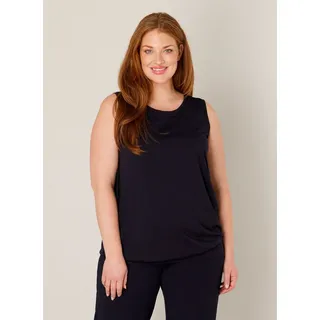 Base Level Curvy Longtop »Yasmina« Formgebendes Bündchen am Saum, blau