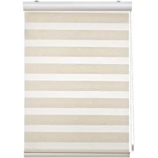 Doppelrollo LIEDECO "Duo-Rollo mit Blende" Gr. 1, beige (naturfarben), B:60cm H:160cm, Polyester, Rollos, Doppelrollo
