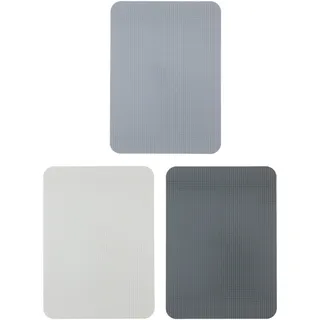 Alpina Schneidebrett-Set Kunststoff 3-tlg. 20 x 28 cm Grau