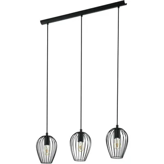 EGLO Newtown 3-flg. 16 cm schwarz Stahl