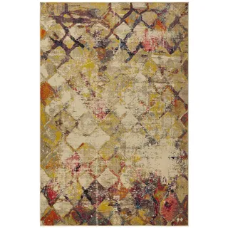 benuta Nest Teppich Casa Beige/Multicolor 160x230 cm , Textil , Patchwork , Rechteckig , 160x230 cm , Oeko-Tex® Standard 100 , wasserabweisend , Teppiche und Böden, Teppiche