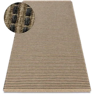 RugsX Jute Teppichläufer 140 x 190 cm Schwarz