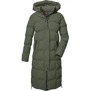 Steppmantel "GW 2 WMN QLTD CT", Damen, Gr. 46, grün (olivgrün), Oberstoff: 100% Polyester, Futter: 100% Polyester (recycelt), Wattierung: 100% Polyester (recycelt), G.I.G.A. DX BY KILLTEC, Mäntel Steppmantel, Winddichter, wasserabweisender Steppmantel, atmungsaktiv, recycelt