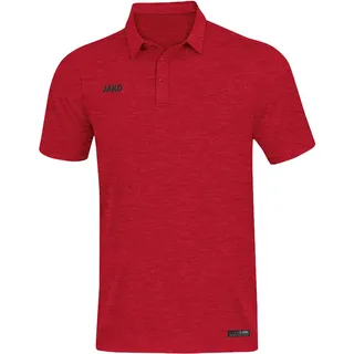 Jako Herren Poloshirt Premium Basics, Rot-Meliert, 4XL