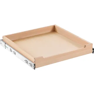 SucceBuy 20" B x 21" T Ausziehbarer Schrank-Organizer, sanft schließende Holz-Schiebeschublade, strapazierfähig für Küche, Speisekammer, Badezimmer, Montage unten und seitlich