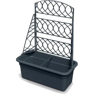 Prosperplast Blumentopf mit Pergola 58 x 28,8 x 78 cm Anthrazit