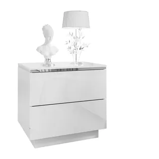 lookway Nachtschrank Aurora II 50 x 48 x 37 cm Weiß