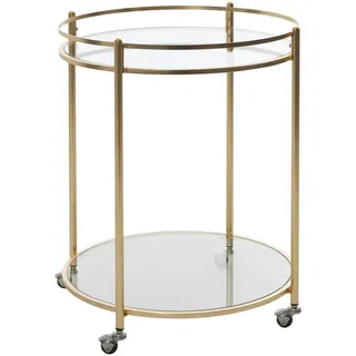 Wohnling Servierwagen gold 57,0 x 57,0 x 75,0 cm