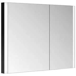 KEUCO SOMARIS Spiegelschrank Wandeinbau 2-türig, asymetrisch, 1000mm, 14513372200, Farbe: Schwarz Matt