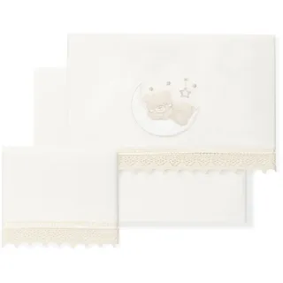 Interbaby Baby-Bettwäsche aus 100% Baumwolle für Auto/Moses/Babykorb, 3-teiliges Set, Bettlaken + Bettbezug + Kissenbezug