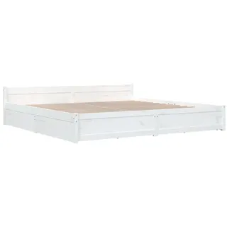 vidaXL Bett mit Schubladen 200x200 cm weiß