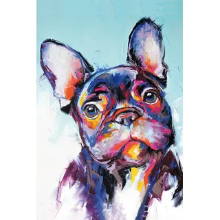 Bönninghoff Leinwandbild "Hund" Hund 1 Stk. tlg. BxH: 60x90 cm, farbe rahmen: kein rahmen, farbe bild(er): blau, schwarz, weiß, rot