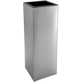 VIVANNO Zink Blumenkübel Block 100 cm Silber - Pflanzgefäß mit Bewässerung | Frostsichere Portalvase aus pulverbeschichtetem Stahlblech für Garten & Terrasse, 100x40x40 cm, inklusive Pflanzeinsatz