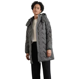 STREET ONE Damen A201973 Steppmantel, Frost Grey Melange, 42