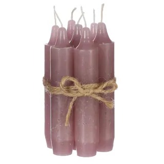 comforder Kerzen Set (7 Stück), 11cm Stabkerzen, einfarbig (Mauve) | Skandinavische Tafelkerzen, Paraffin, rußarm, geruchlos, 4+ Std Brenndauer, schmal zulaufendes Ende