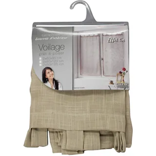 Douceur d'Intérieur Hantona Paar Schlaufen gerade, Leinen-Effekt, gewebt, Polyester, Polyester, haselnussbraun, 160 x 60 cm