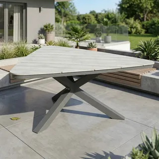 Gardissimo ARMATI Nonwood Alu-Gartentisch Gartenmöbel 170cm ( Triangel ) anthrazit / anthrazit