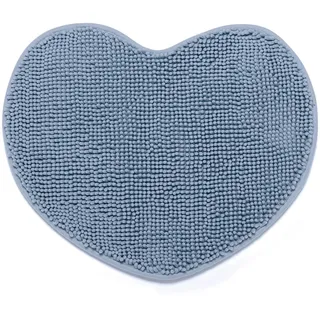 Sweet Home - Saugfähiger, Rutschfester Badteppich aus Chenille-Mikrofaser in Herzform, ideal als Teppich für Schlafzimmer, Kinderzimmer und Küchenteppich, rutschfest, waschbar, Mehrzweck-Badematte 60