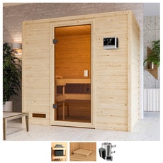 Bild von Sauna »Sunie«, 3,6-kW-Plug & Play Ofen mit ext. Steuerung, beige