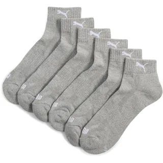 Puma Cushioned Quarter Socken 3-Paar grau 39-42