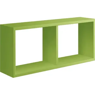 Homemania HOMSAN_032 Regal Morgana, Wanddekoration, Schlafzimmer, Büro-MDF, grün, 70 x 30 x 15,5 cm