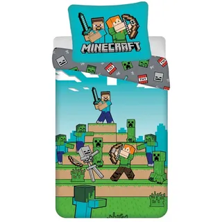 Jerry Fabrics Minecraft Mehrfarbig 140 x 200 cm + 70 x 90 cm