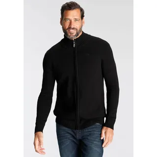 Strickjacke MAN'S WORLD "in vielen Farben Preis- Leistungsbestseller", Herren, Gr. XXL (60/62), schwarz, Strick, Obermaterial: 50% Baumwolle, 50% Polyacryl, unifarben, Basic, regular fit, ohne Ausschnitt, Rippstrickbündchen, Strickjacken Strickjacke, aus Baumwollmischung, bequeme Paßform, Topseller