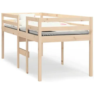 vidaXL Hochbett 80x200 cm Massivholz Kiefer - Braun