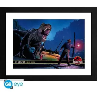 ABYstyle - JURASSIC PARK Framed print Alan Grant vs T-Rex - Bild